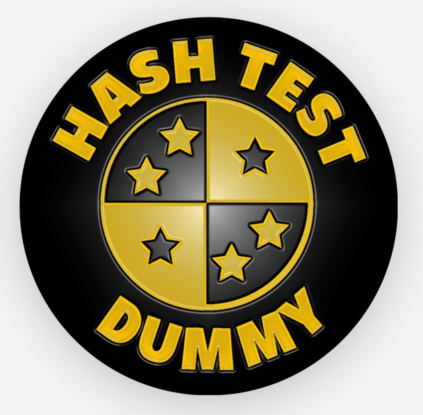 HASH TEST DUMMY Sticker - 3" x 3"