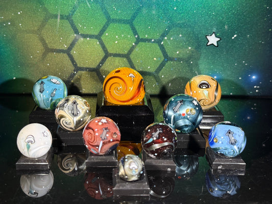 STARDATE0114.25 - PLANETARY FLY-BY MARBLE SERIES