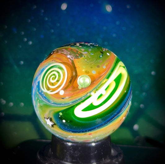 SpiralKing x N8 Collaboration Marble - Spirals & Space - 40mm