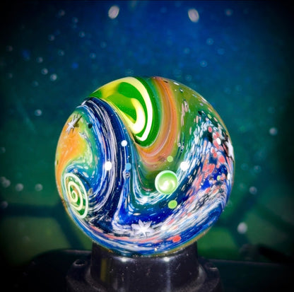 SpiralKing x N8 Collaboration Marble - Spirals & Space - 40mm