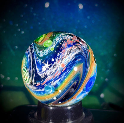 SpiralKing x N8 Collaboration Marble - Spirals & Space - 40mm