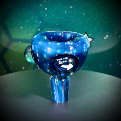 14mm Deep Space Push Bowl Slide - Single Hole