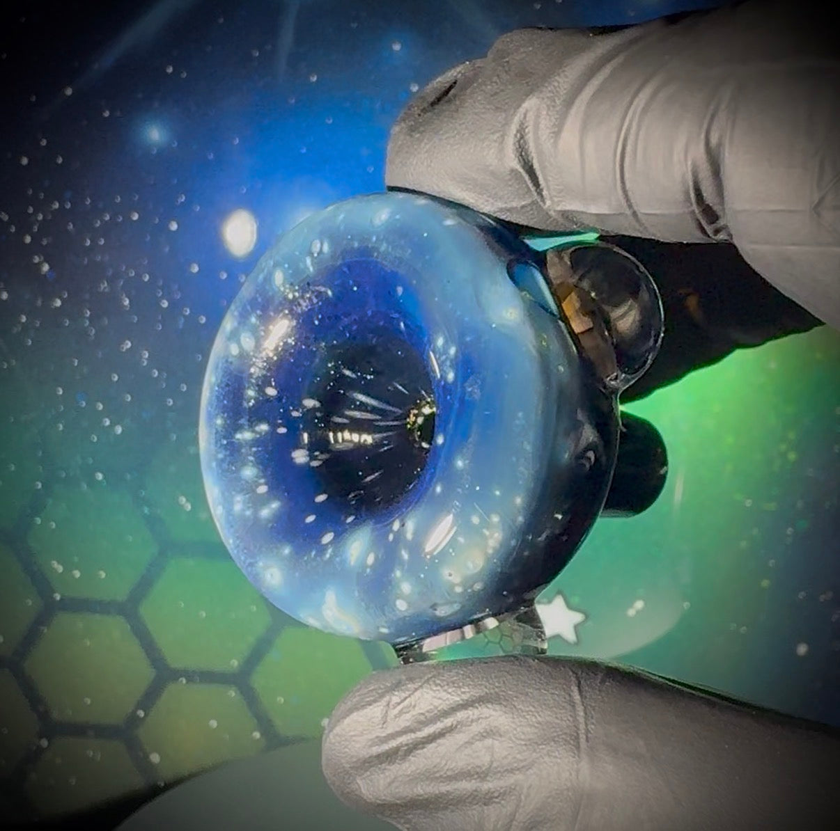 14mm Deep Space Push Bowl Slide - Single Hole
