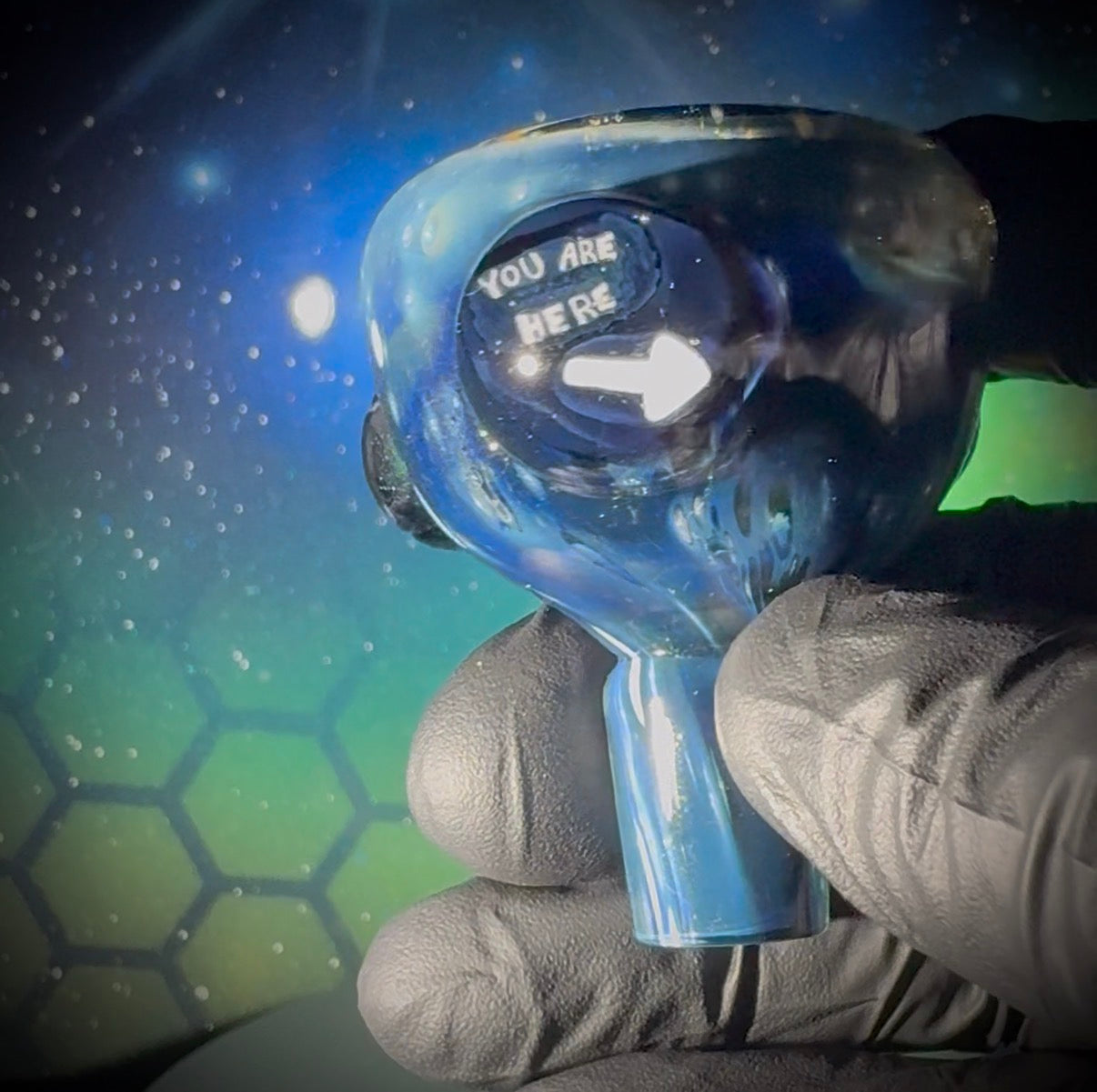 14mm Deep Space Push Bowl Slide - Single Hole