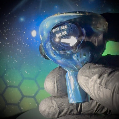 14mm Deep Space Push Bowl Slide - Single Hole