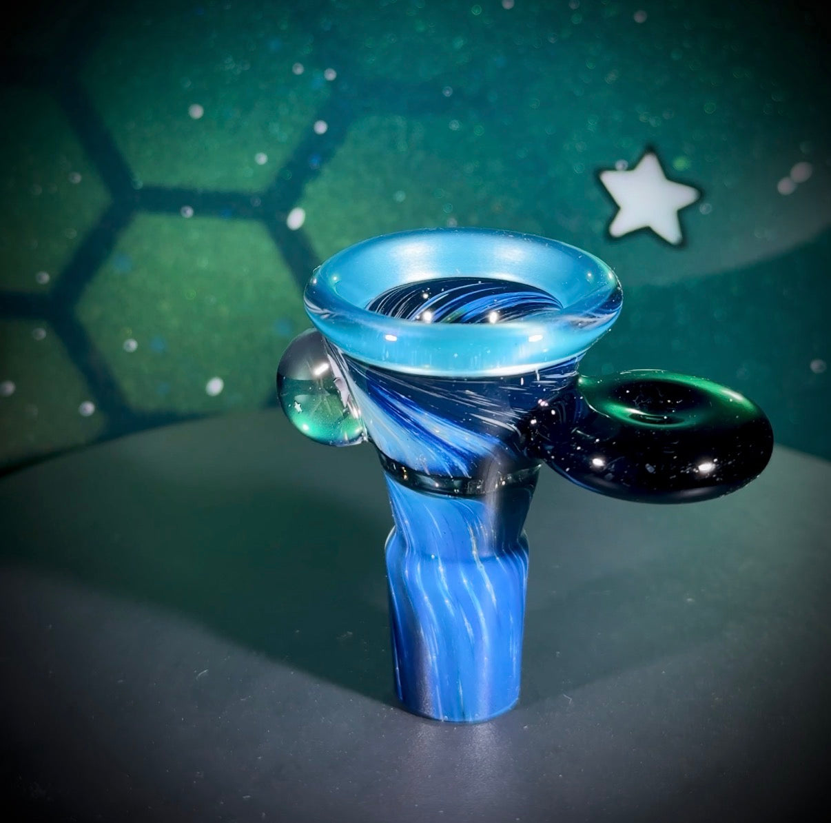 14mm Deep Space 4-Hole Martini Slide - Neptunium