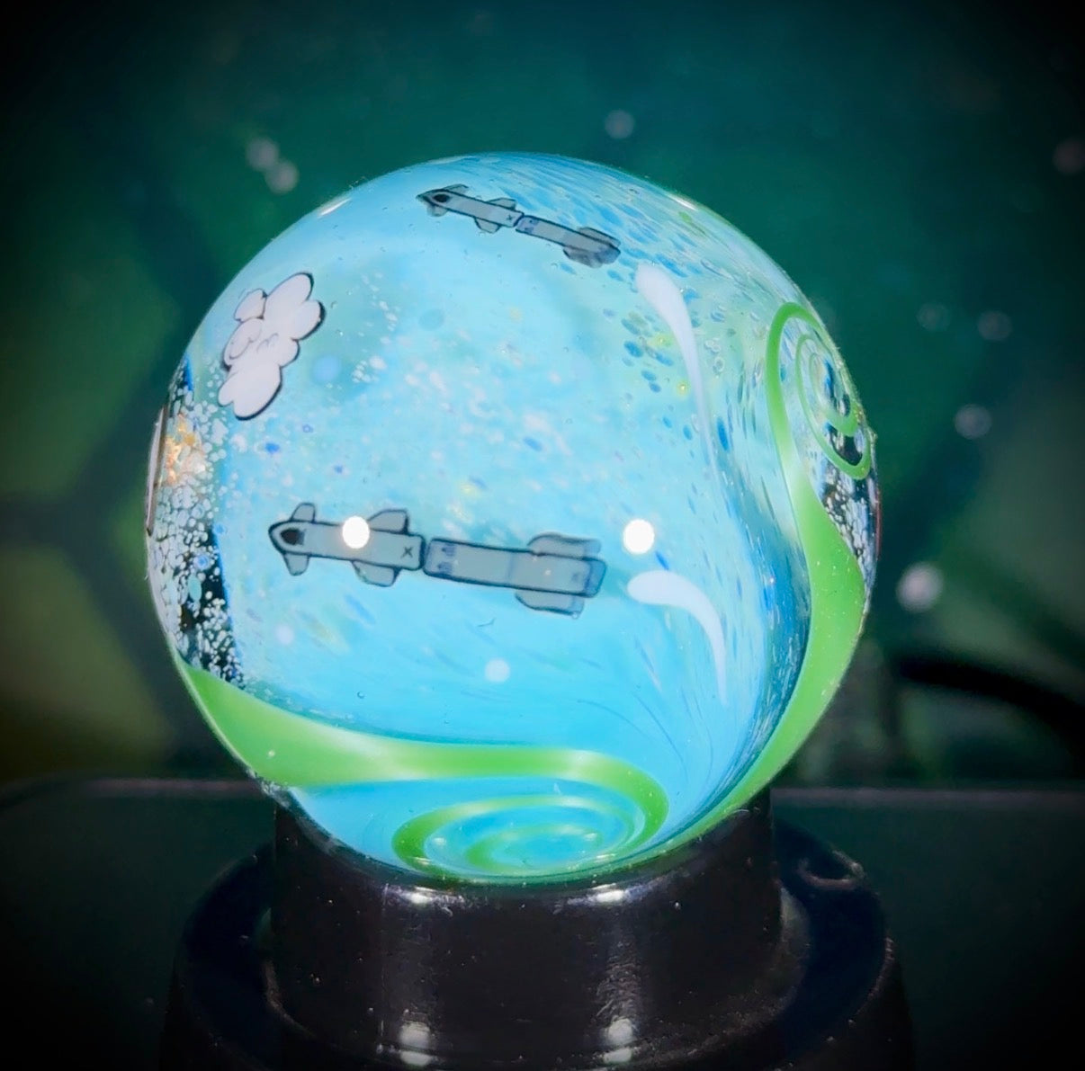 Planetary Fly-By Series Marble - Earth No6