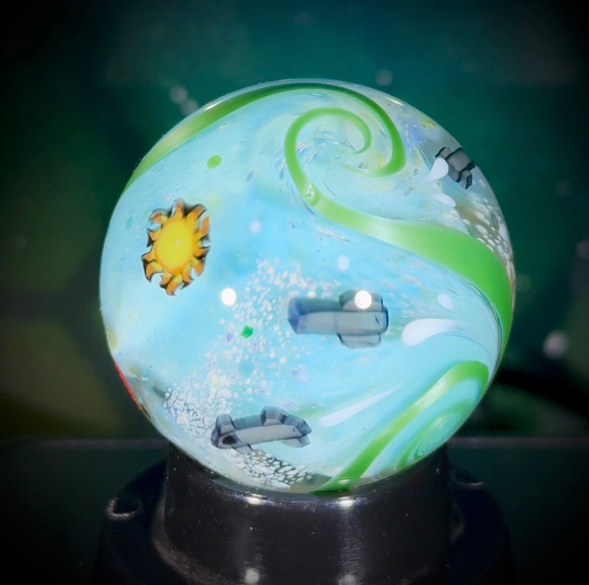 Planetary Fly-By Series Marble - Earth No7
