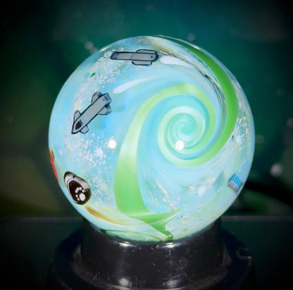 Planetary Fly-By Series Marble - Earth No7