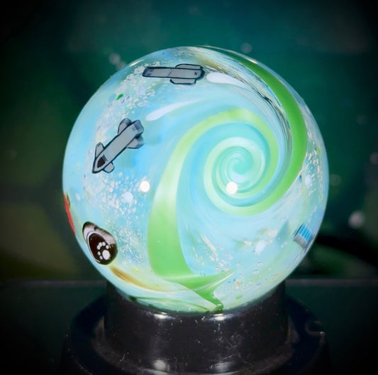Planetary Fly-By Series Marble - Earth No7