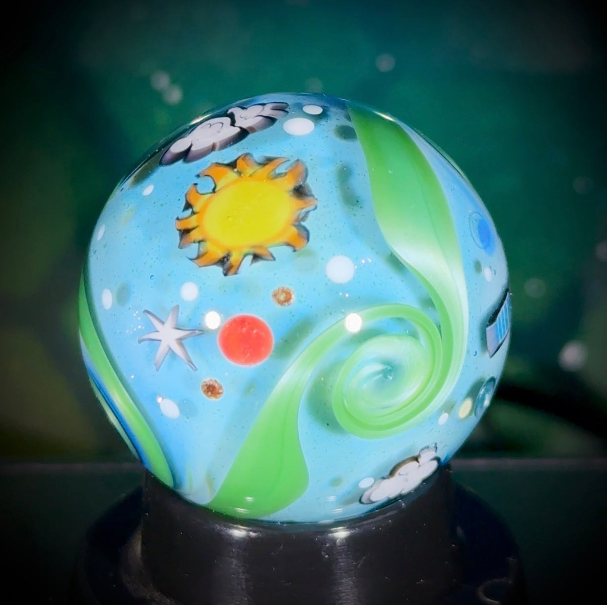 Planetary Fly-By Series Marble - Earth No8