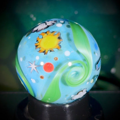 Planetary Fly-By Series Marble - Earth No8