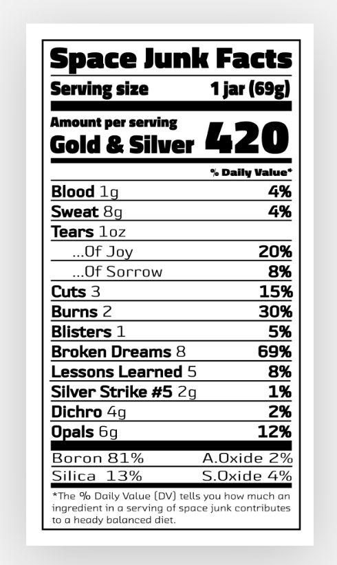 SPACE JUNK Sticker - 2" x 4"