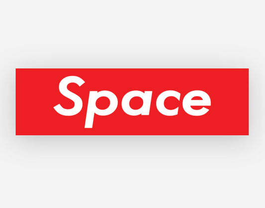 SPACE Sticker - 7" x 2"