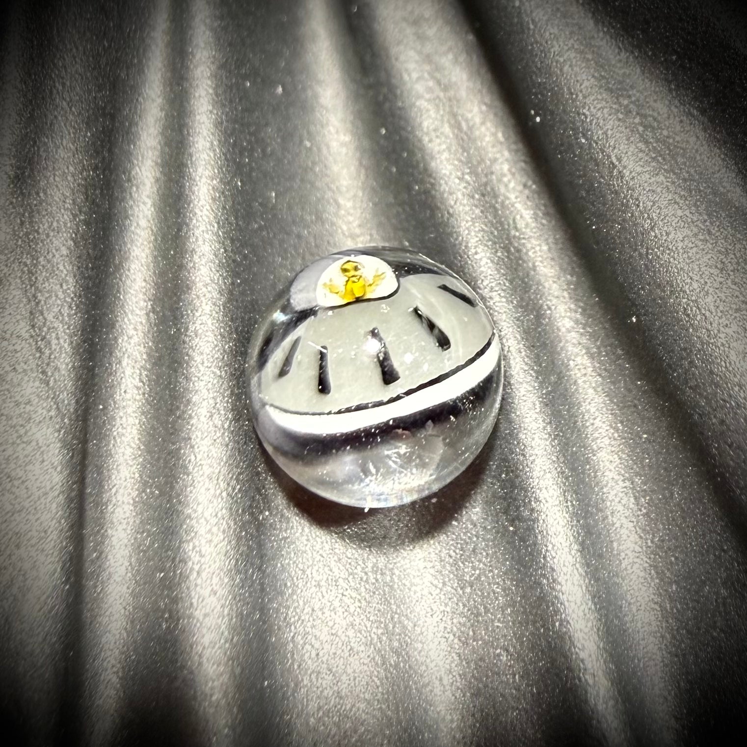 Peaceful Alien murrine terp pearl with galaxy sparkle and silver fuming