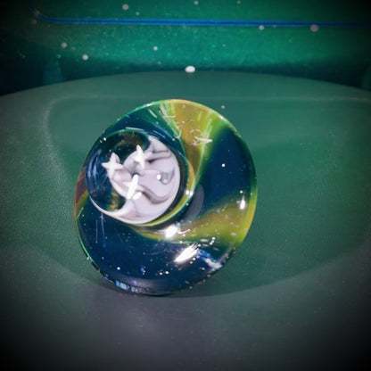 Alien Abduction Carb Cap - Classic Space w/Stick Figure Pearl