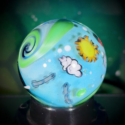 Planetary Fly-By Series Marble - Earth No8