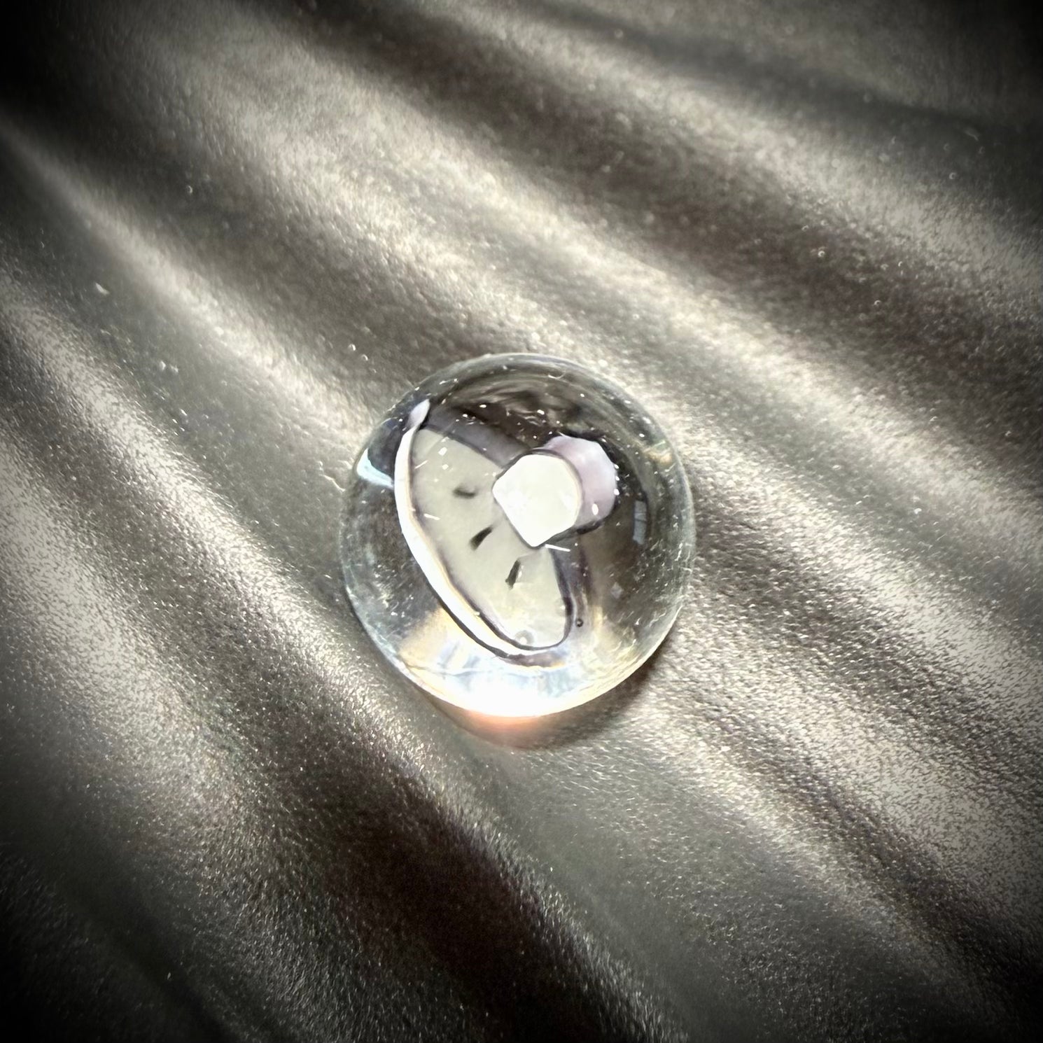 UFO murrine design terp pearl with space theme handblown glass